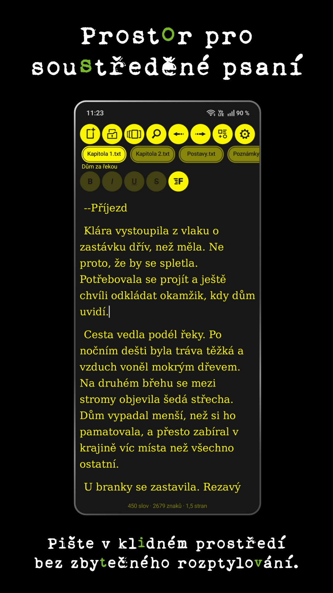 nCave writing interface